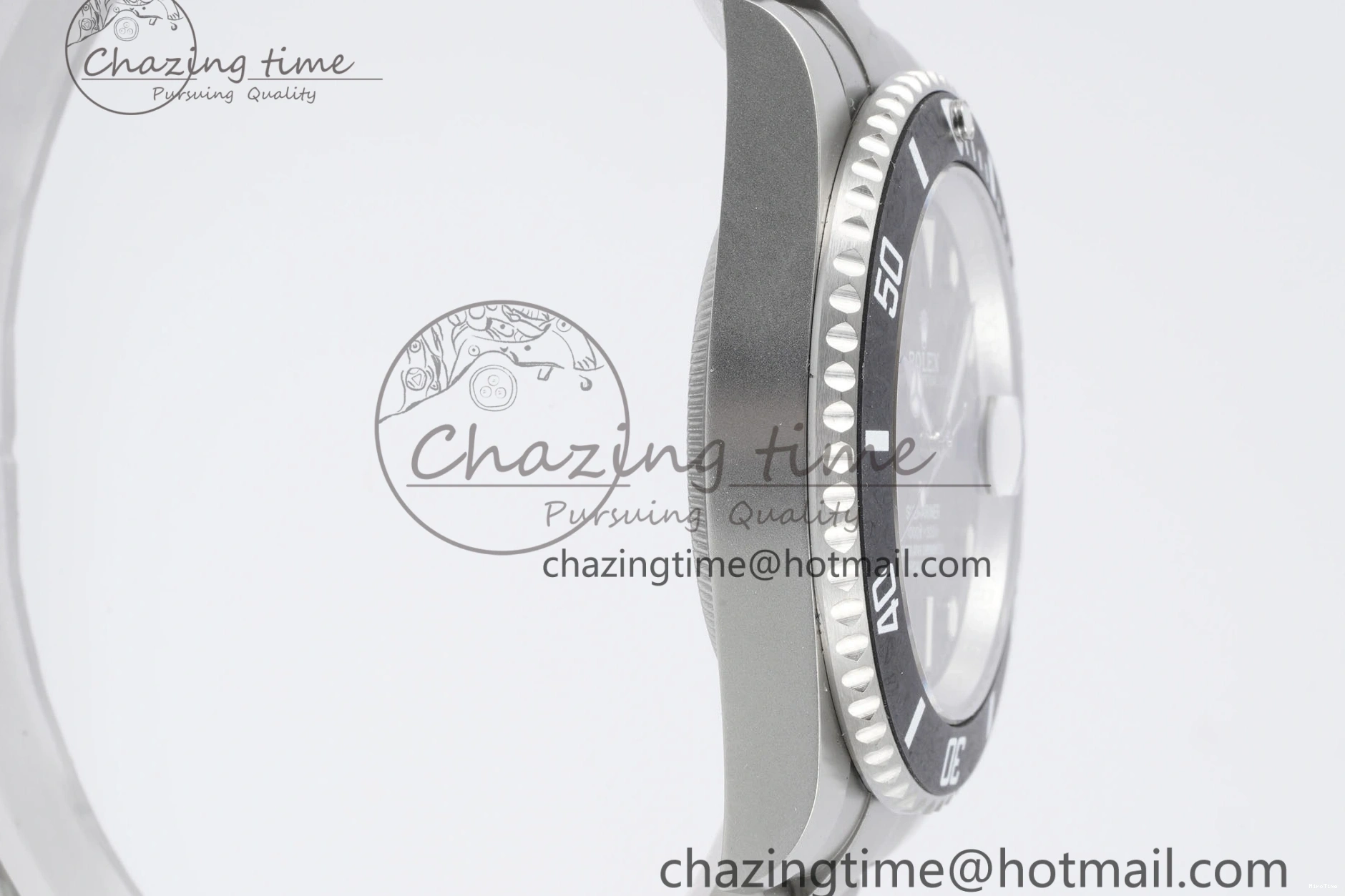 MiroTime 0219 Submariner Sandblasted DIWF Best Edition Carbon Bezel Carbon Dial Dial on SS Bracelet VR ModernLook 2064